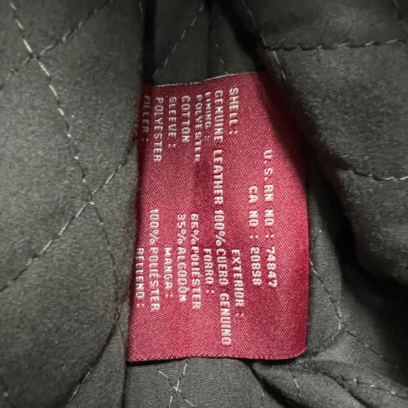 Vintage Levi Strauss Black Genuine Leather Bomber Jacket XXL - Picture 3 of 7